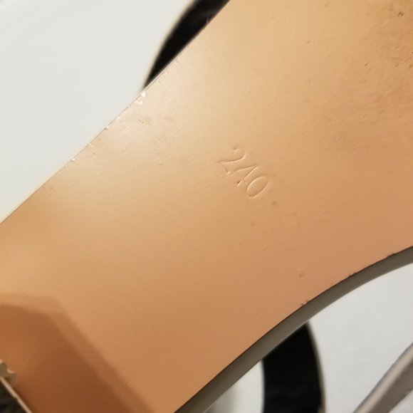 White Strappy Sandals Square Toe Block Heel - Picture 7 of 9